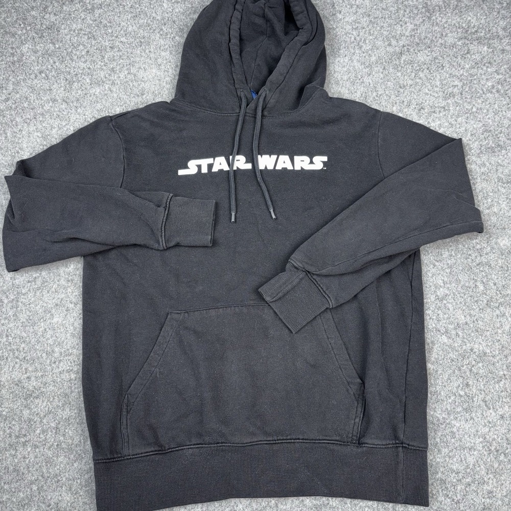 Star Wars Hoodie Mens Small Black Pullover Jedi Darth Vader Anakin Skywalker EUC